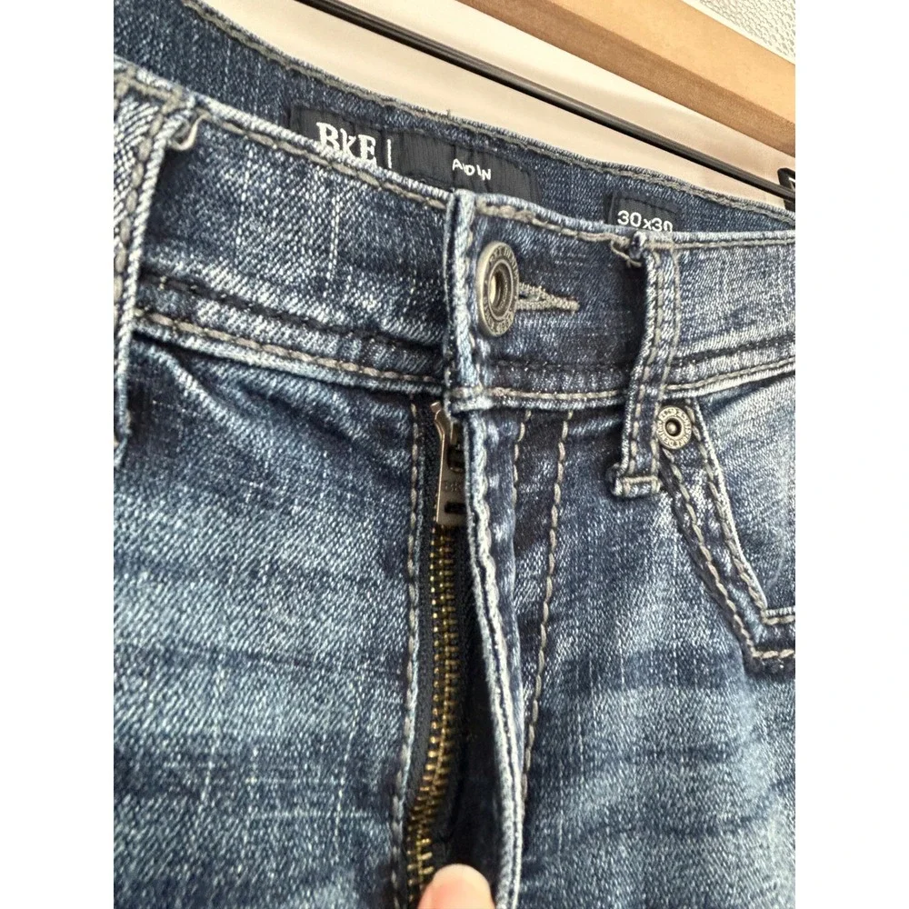 BKE Men's Aiden Dark Wash Bootcut Jeans In Size 30 X 30- Classic Denim